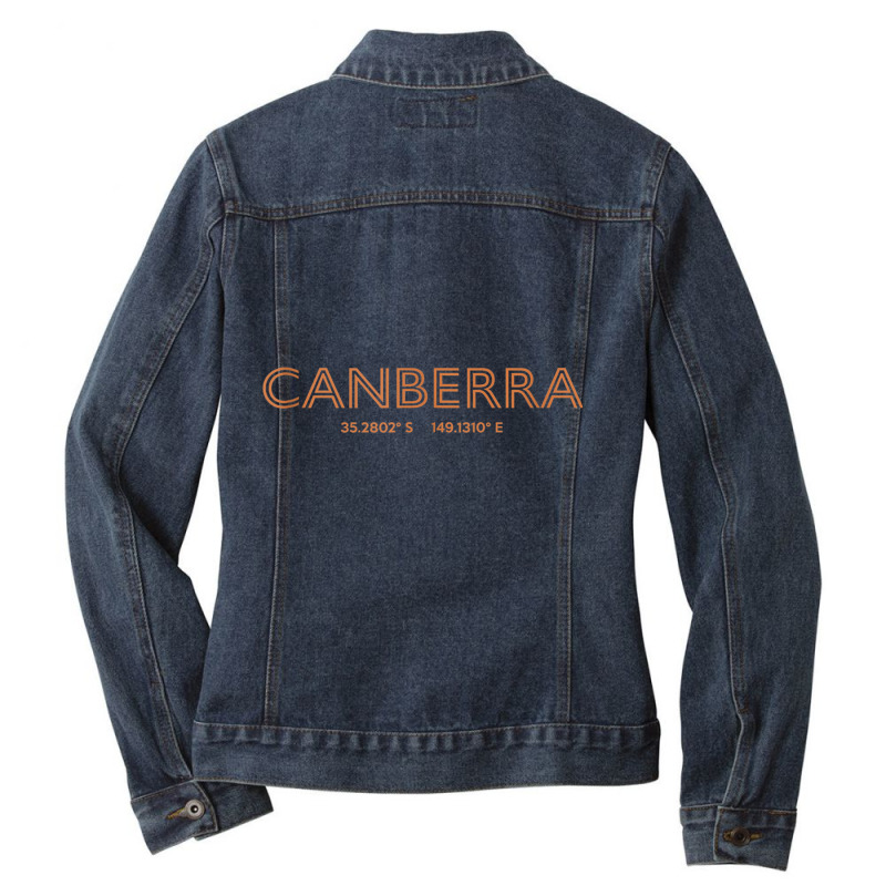 Australia City Coordinates   Canberra Tank Top Ladies Denim Jacket by cm-arts | Artistshot