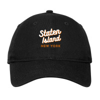 Staten Island Ny Retro Si Ny Adjustable Cap | Artistshot