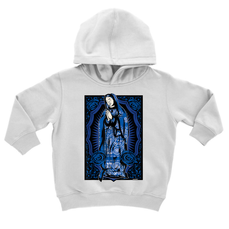 Virgin Mary Mexican Blanket Art Blue Bandana Print Chicano T Shirt Toddler Hoodie by cm-arts | Artistshot