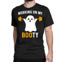 Womens Working On My Booty Funny Halloween Workout Gym Squat Tank Top Classic T-shirt | Artistshot