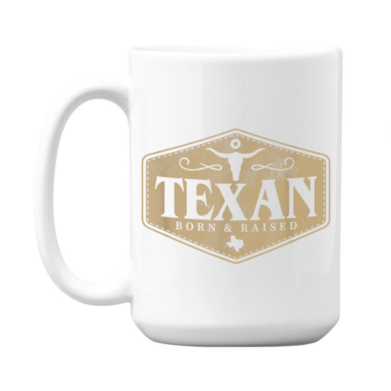 State Of Texas Raised Texan Native Boutique T Shirt 15 Oz Coffee Mug | Artistshot