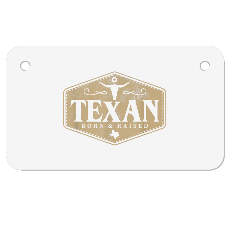 State Of Texas Raised Texan Native Boutique T Shirt Motorcycle License Plate | Artistshot