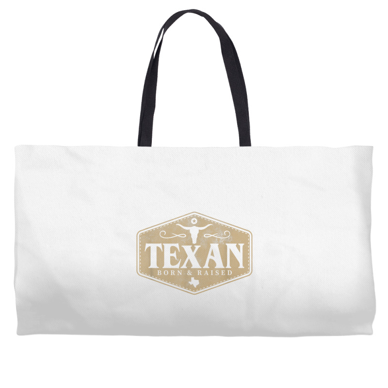 State Of Texas Raised Texan Native Boutique T Shirt Weekender Totes | Artistshot