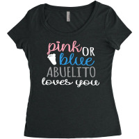 Pink Or Blue Abuelito Loves You Women's Triblend Scoop T-shirt | Artistshot