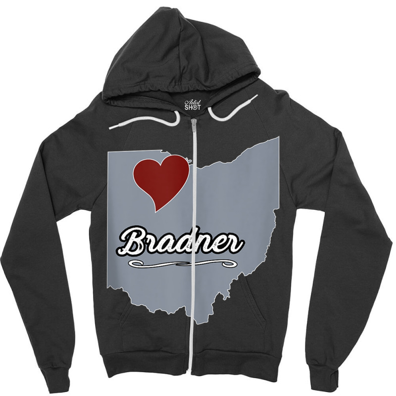 Bradner   Ohio  Oh City State Usa   Cute Souvenir   Tank Top Zipper Hoodie by cm-arts | Artistshot