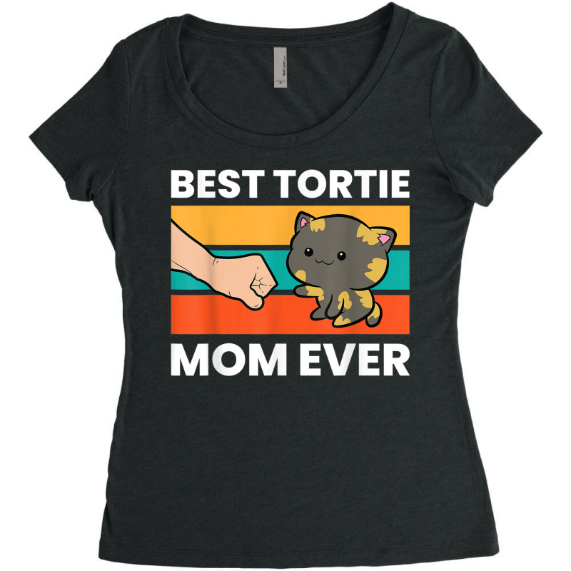 Tortoiseshell Cat Mom Best Tortie Mom Ever Women's Triblend Scoop T-shirt by DevynGiorgio | Artistshot