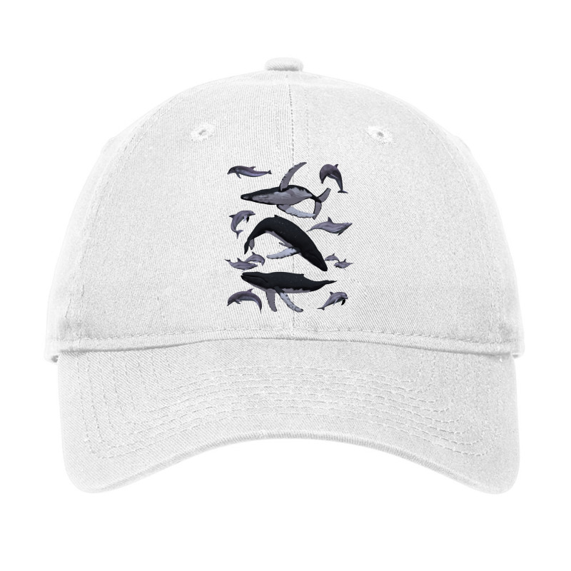 Whale Dolphin Vintage Ocean Life Preppy Marine Biologist Sweatshirt Adjustable Cap | Artistshot