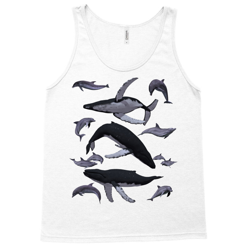 Whale Dolphin Vintage Ocean Life Preppy Marine Biologist Sweatshirt Tank Top | Artistshot