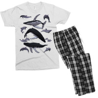 Whale Dolphin Vintage Ocean Life Preppy Marine Biologist Sweatshirt Men's T-shirt Pajama Set | Artistshot