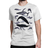 Whale Dolphin Vintage Ocean Life Preppy Marine Biologist Sweatshirt Classic T-shirt | Artistshot