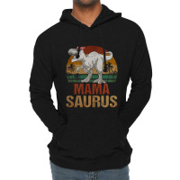 Christmas Mama Saurus Lightweight Hoodie | Artistshot