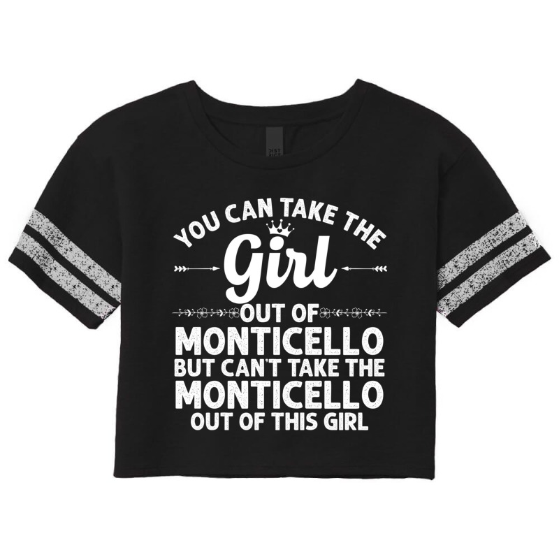 Girl Out Of Monticello Ny New York Gift Funny Home Roots Usa Long Slee Scorecard Crop Tee by cm-arts | Artistshot