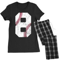 Kids 8th Birthday Baseball Boys Kids Eight 8 Eighth Gift Women's Pajamas Set | Artistshot