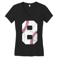 Kids 8th Birthday Baseball Boys Kids Eight 8 Eighth Gift Women's V-neck T-shirt | Artistshot