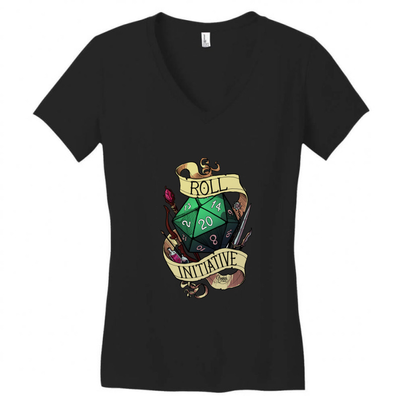 Roll Initiative Women's V-Neck T-Shirt by cm-arts | Artistshot