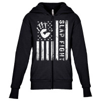 Slap Fight American Flag, Vintage Patriotic Slap Fighting T Shirt Youth Zipper Hoodie | Artistshot