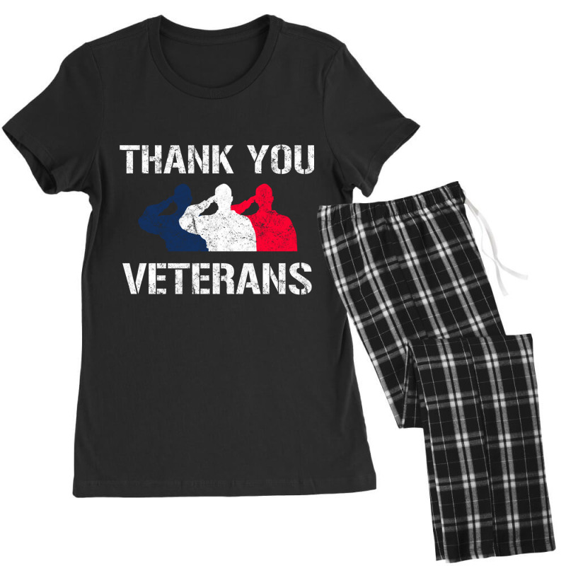 Thank You Veterans Day Salute Military Appreciation Soldiers Sweatshir Women's Pajamas Set by cm-arts | Artistshot