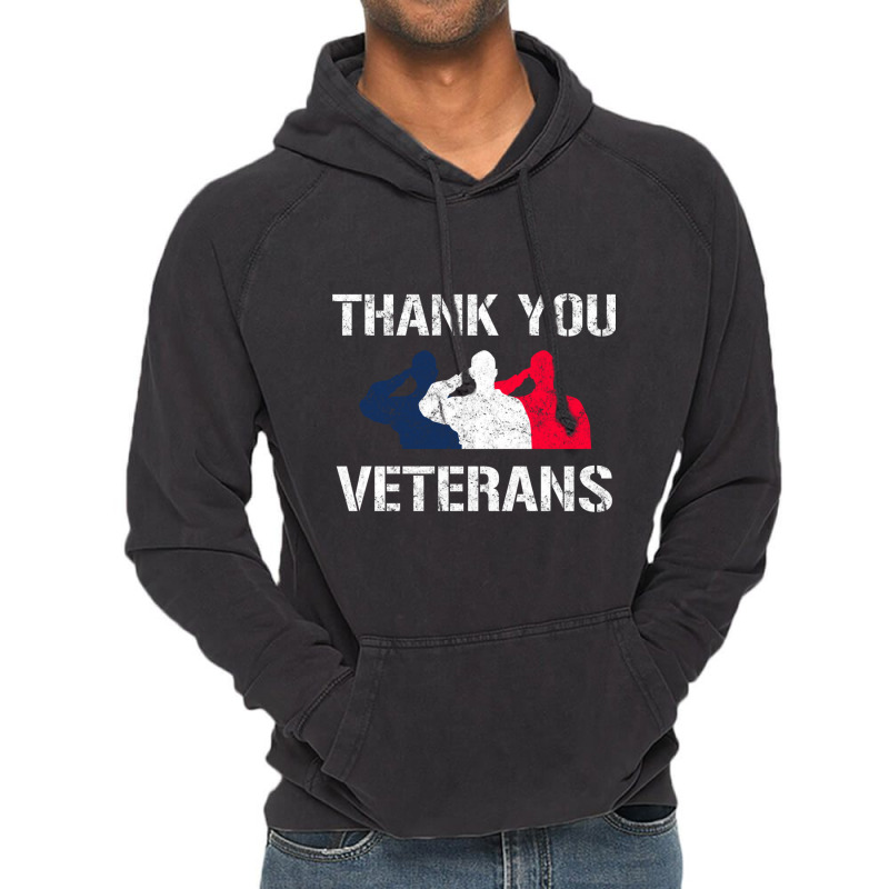 Thank You Veterans Day Salute Military Appreciation Soldiers Sweatshir Vintage Hoodie by cm-arts | Artistshot