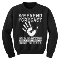 Slap Fight Forecast, Vintage Slap Fighting T Shirt Youth Sweatshirt | Artistshot