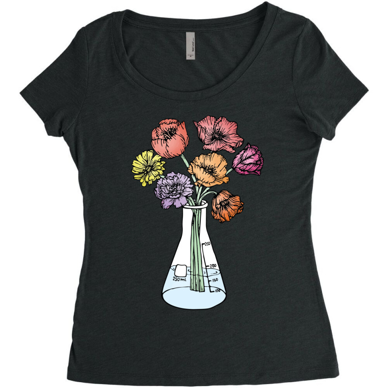 Erlenmeyer Bouquet Women's Triblend Scoop T-shirt by cm-arts | Artistshot