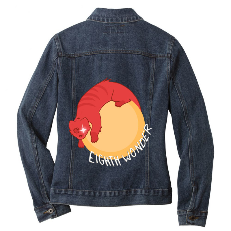 Eighth Wonder Mongoose Ladies Denim Jacket by cm-arts | Artistshot