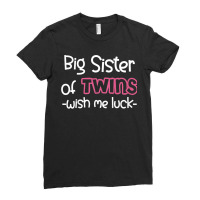 Kids Big Sister Of Twins Promoted To Big Brother Ladies Fitted T-shirt | Artistshot