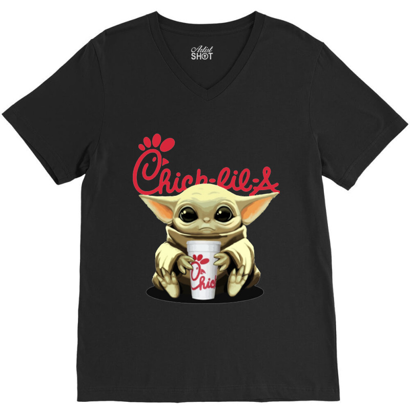 Baby Yoda V-neck Tee | Artistshot