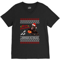 Merry Christmas Labrador Retriever V-neck Tee | Artistshot