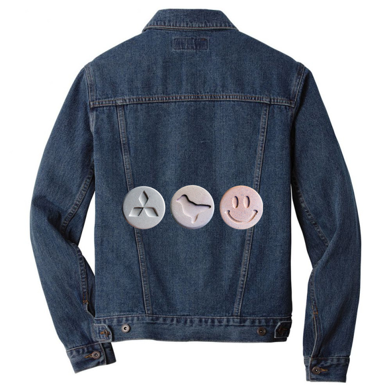 Ecstasy Dove Smiley Men Denim Jacket | Artistshot