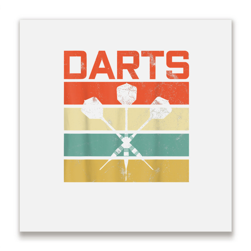 Vintage Darts T Shirt Dart Board Sports Bar Gift T Shir T Shirt Metal Print Square | Artistshot