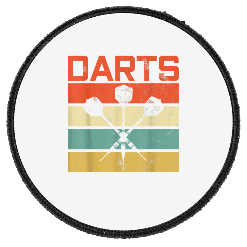 Vintage Darts T Shirt Dart Board Sports Bar Gift T Shir T Shirt Round Patch | Artistshot