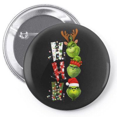 Grinch Ho Ho Pin-back Button Designed By Sengul