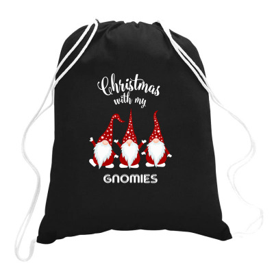 Christmas With My Gnomies For Dark Drawstring Bags Designed By Zeynepu