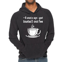 Linux Sudo Aptget Install Coffee Vintage Hoodie | Artistshot