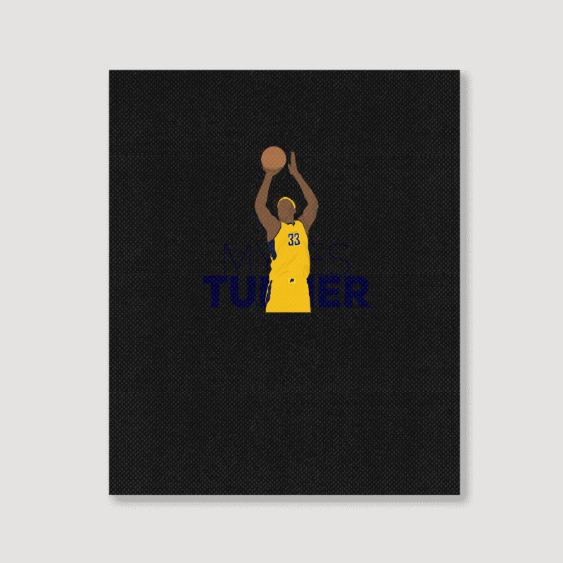 Myles Turner Pacers 1 Portrait Canvas Print | Artistshot