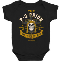 Vintage P 3 Orion Anti Submarine Naval Patrol Aircraft Skull T Shirt Baby Bodysuit | Artistshot