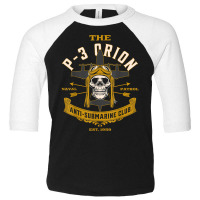 Vintage P 3 Orion Anti Submarine Naval Patrol Aircraft Skull T Shirt Toddler 3/4 Sleeve Tee | Artistshot