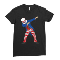 Dabbing Uncle Sam Dabbing Uncle Sam 4th Of July Design Ladies Fitted T-shirt | Artistshot