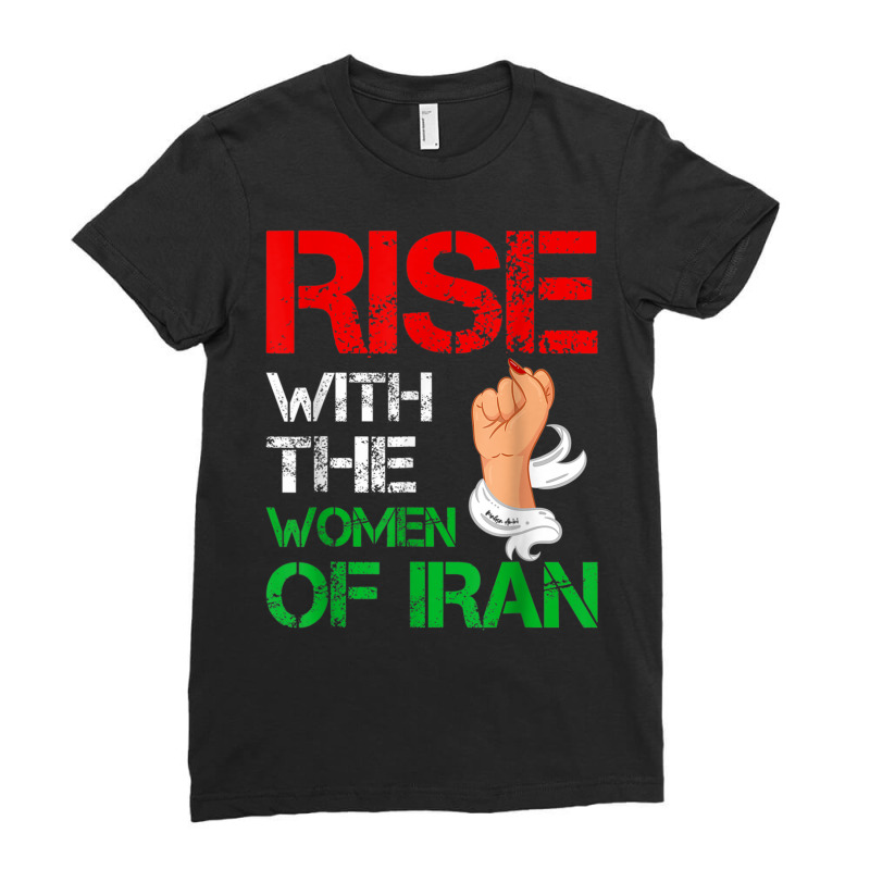 Rise With The Women Of Iran Women Life Freedom Dandelion T Shirt Ladies Fitted T-Shirt by cm-arts | Artistshot