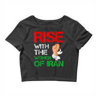 Rise With The Women Of Iran Women Life Freedom Dandelion T Shirt Crop Top | Artistshot