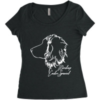 Working Cocker Spaniel Profile Dogs Dog Wilsigns Women's Triblend Scoop T-shirt | Artistshot