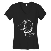 Working Cocker Spaniel Profile Dogs Dog Wilsigns Women's V-neck T-shirt | Artistshot