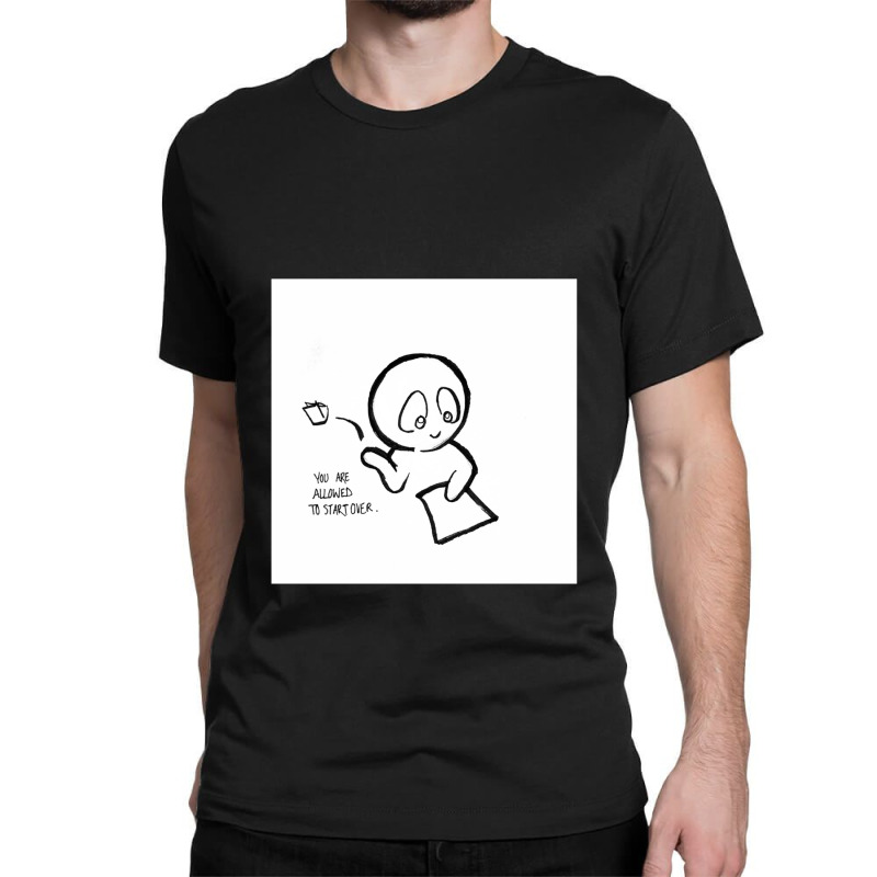 Blank Page Joie De Vivre Cartoon Classic T-shirt by WillieHall | Artistshot