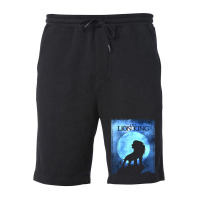 The Funny Lion And King Simba Night Sky Silhouette Fleece Short | Artistshot