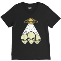 Ufo Abduction Cryptid Lover Unidentified Flying Object T Shirt V-neck Tee | Artistshot