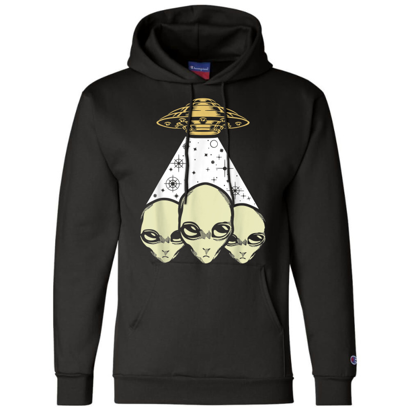 Ufo Abduction Cryptid Lover Unidentified Flying Object T Shirt Champion Hoodie | Artistshot