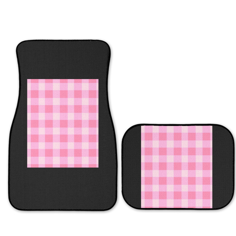 Preppy, Pink, Aesthetic, Gingham, Preppy Aesthetic Graphic Full Set Car Mats | Artistshot