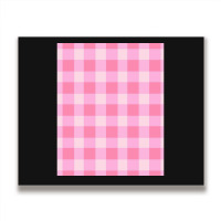 Preppy, Pink, Aesthetic, Gingham, Preppy Aesthetic Graphic Metal Print Horizontal | Artistshot