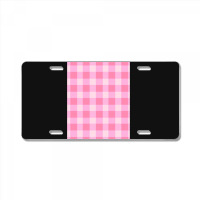 Preppy, Pink, Aesthetic, Gingham, Preppy Aesthetic Graphic License Plate | Artistshot