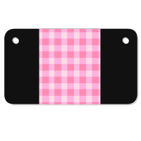 Preppy, Pink, Aesthetic, Gingham, Preppy Aesthetic Graphic Motorcycle License Plate | Artistshot